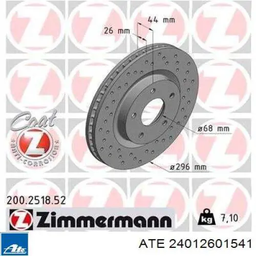 Comprar 24012601541 ATE Freno de disco delantero