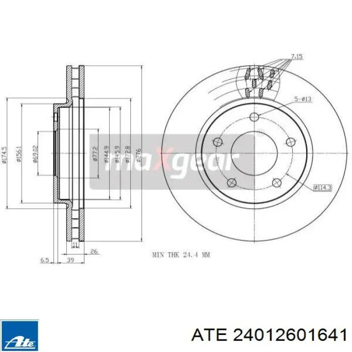 Frenos delanteros ATE 24012601641 precio, desde 36,62 EUR