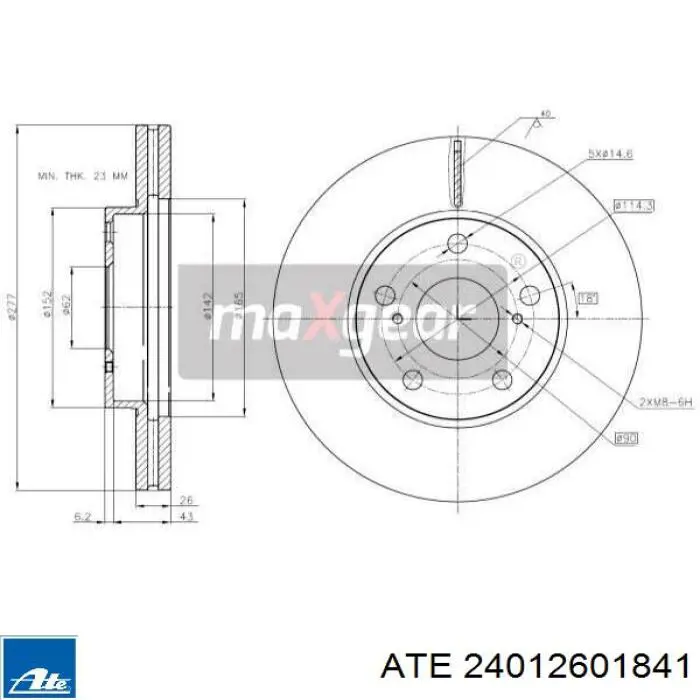 Comprar 24012601841 ATE Freno de disco delantero