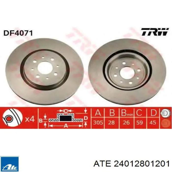 Disco de freno 16906 ABS
