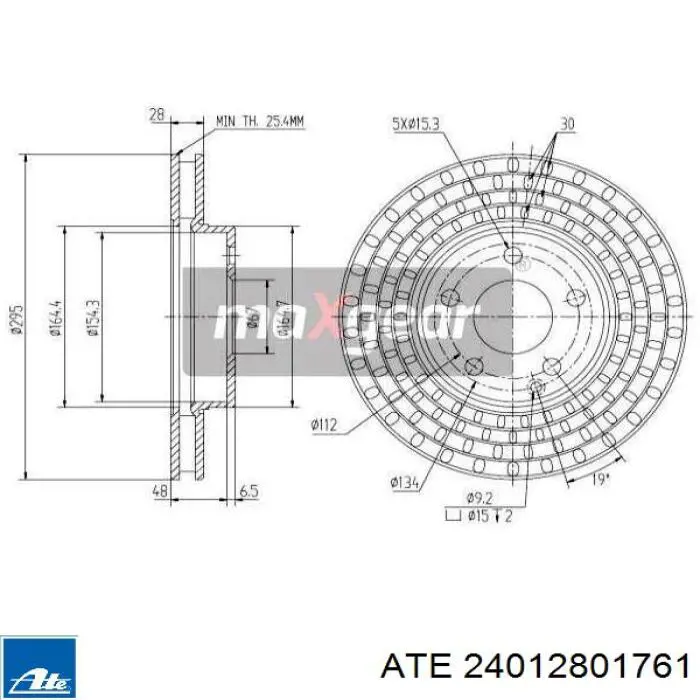Comprar 24012801761 ATE Freno de disco delantero