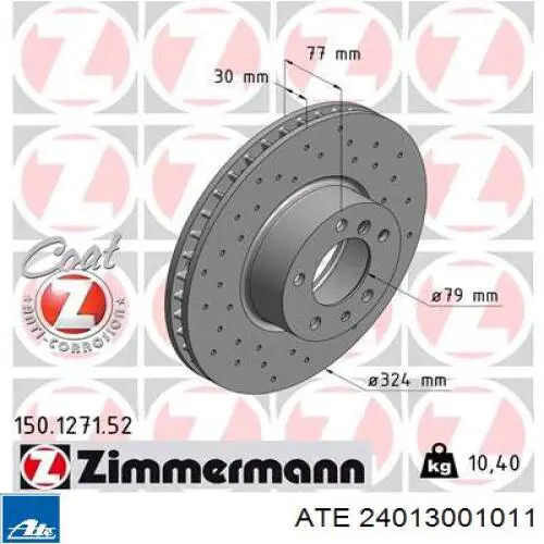 Frenos delanteros ATE 24013001011 precio, desde 93,65 EUR