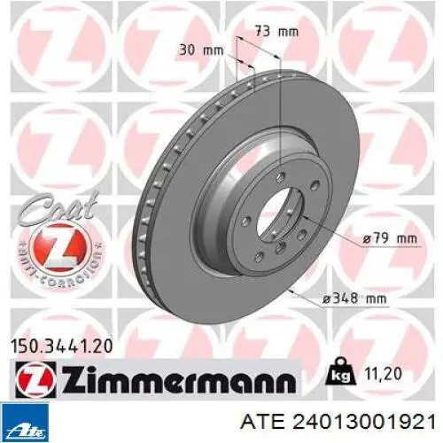 Frenos delanteros ATE 24013001921 precio, desde 72,86 EUR