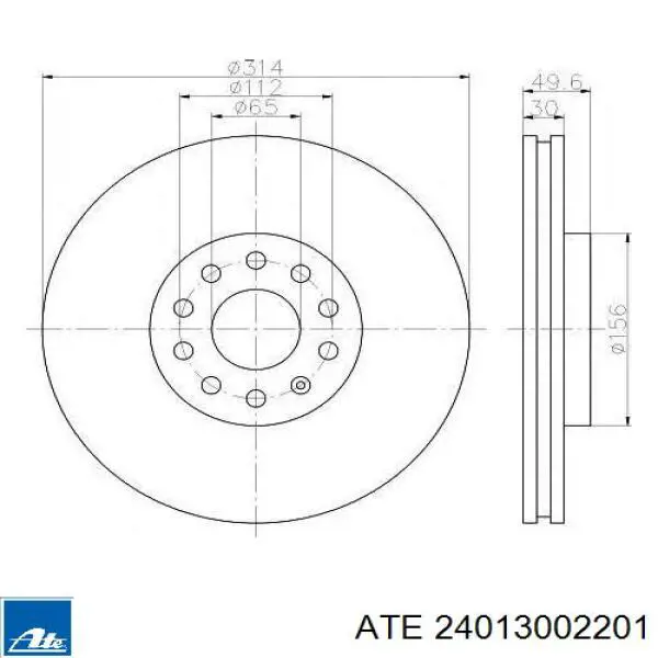 Comprar 24013002201 ATE Freno de disco delantero
