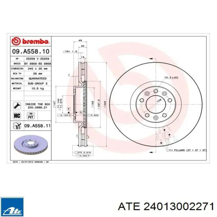 Comprar 1687773980 Peugeot/Citroen Freno de disco delantero