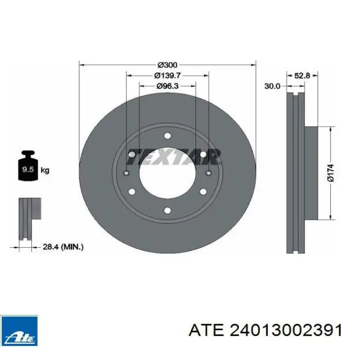 Disco de freno delantero H-1 STAREX bus (2007-2026) original desde 50,38 €