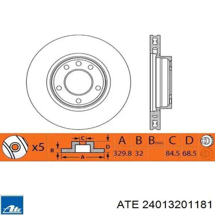 Frenos delanteros ATE 24013201181 precio, desde 75,93 EUR