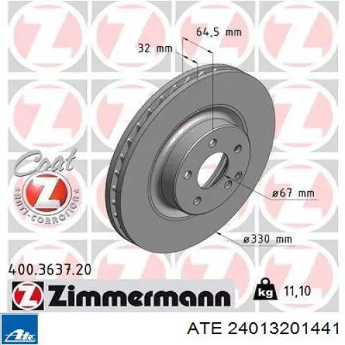 Frenos delanteros ATE 24013201441 precio, desde 63,63 EUR