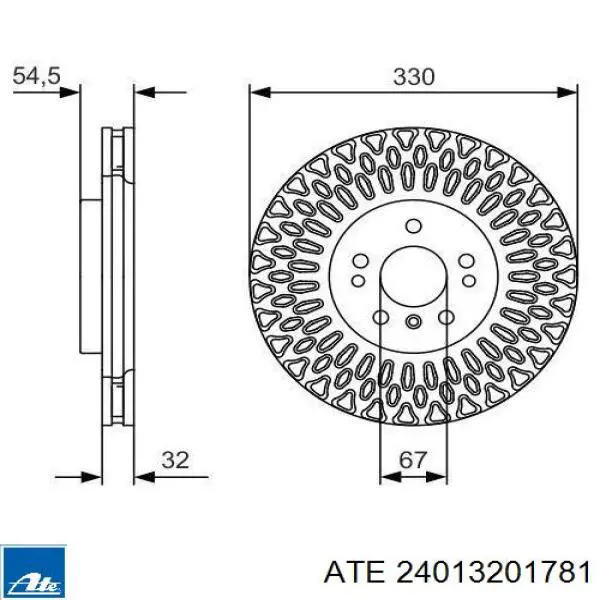 24013201781 ATE freno de disco delantero