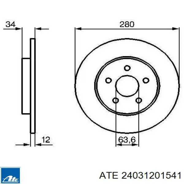 Disco de freno trasero Jaguar X-type CF1