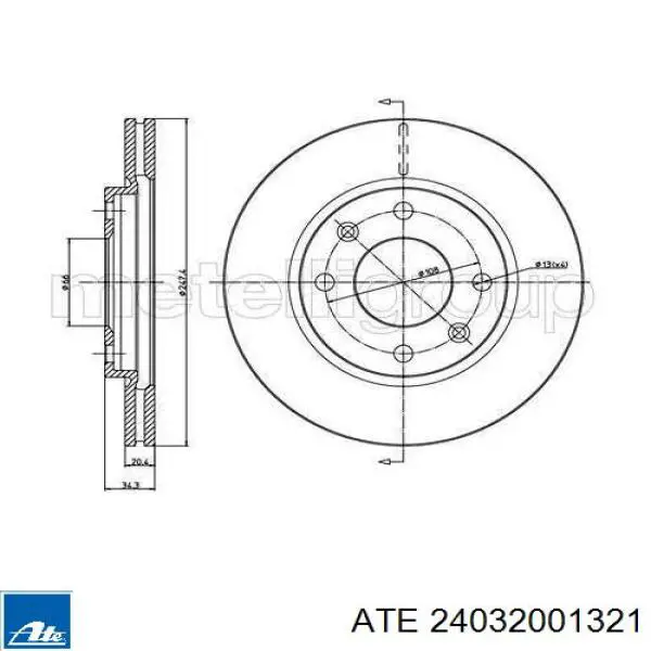 Freno de disco delantero Peugeot 205 1 741A, C