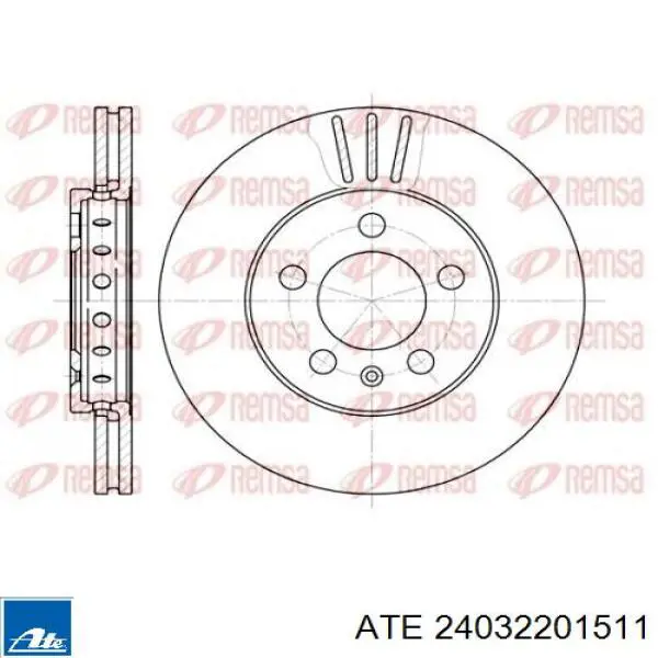 Comprar 24032201511 ATE Freno de disco delantero