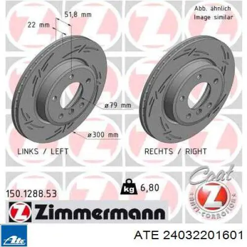 Comprar 24032201601 ATE Freno de disco delantero