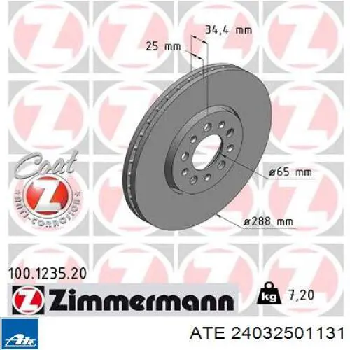 Freno de disco delantero Mercedes E C124