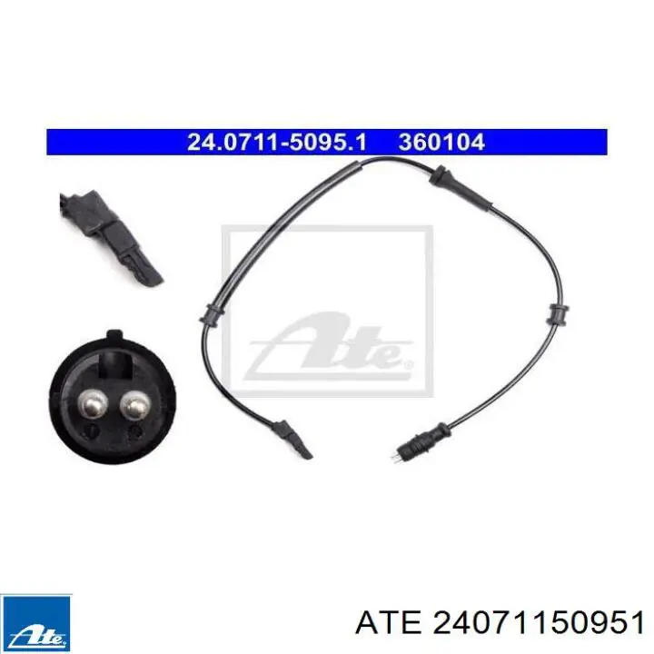 24.0711-5095.1 ATE sensor abs trasero