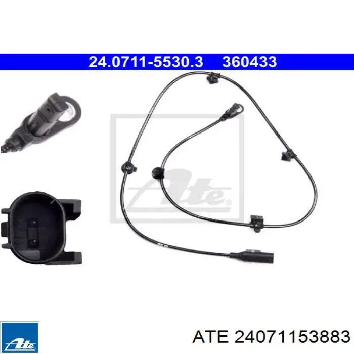 Sensor ABS de rueda delantera ATE 24071153883 precio, desde 21,83 EUR