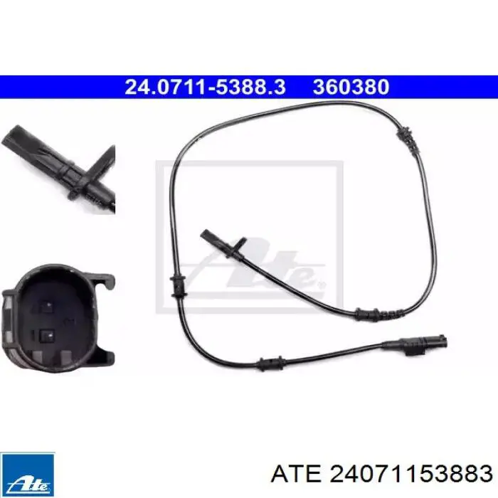 Comprar 24071153883 ATE Sensor revoluciones de la rueda, delantero