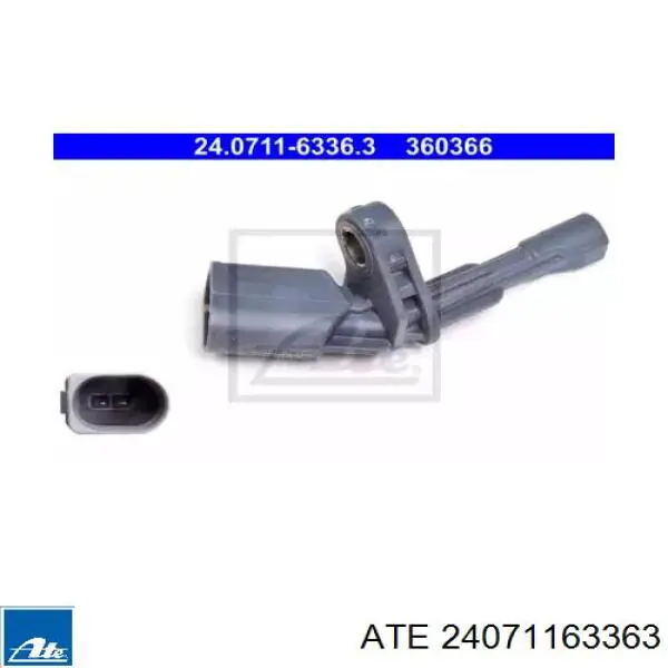 24071163363 ATE Sensor ABS, rueda trasera derecha