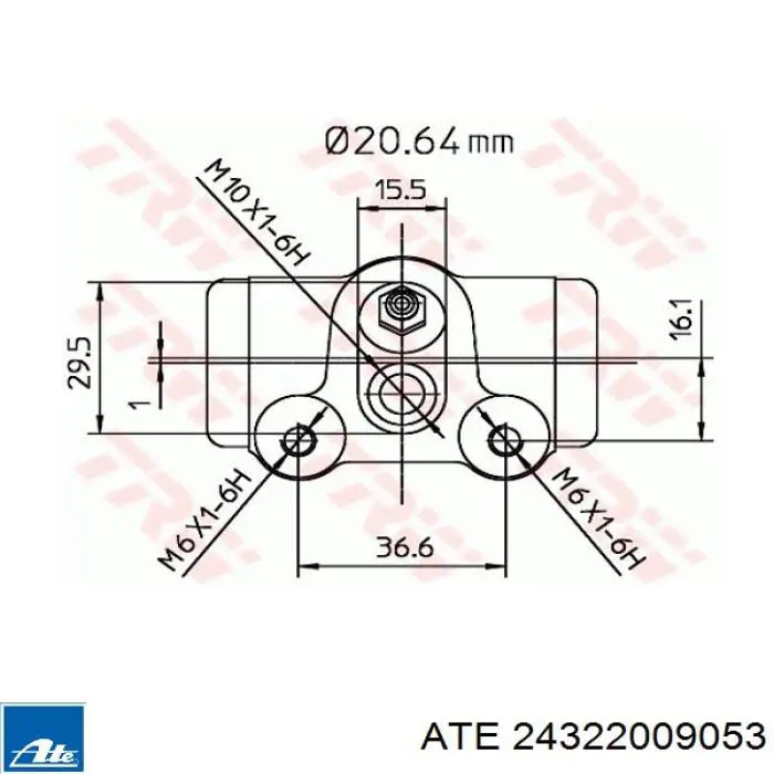 24322009053 ATE cilindro de freno de rueda trasero