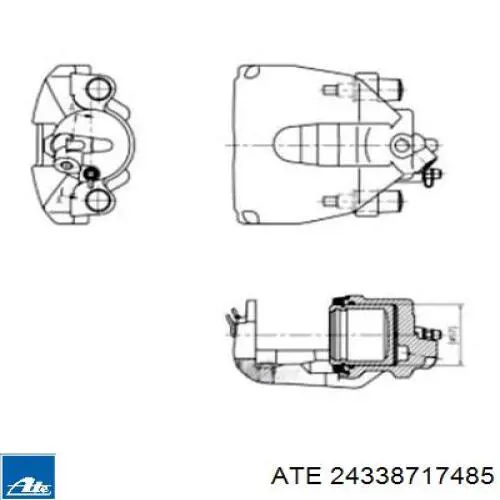 Pinza de freno trasera derecha CZH1317 ABE