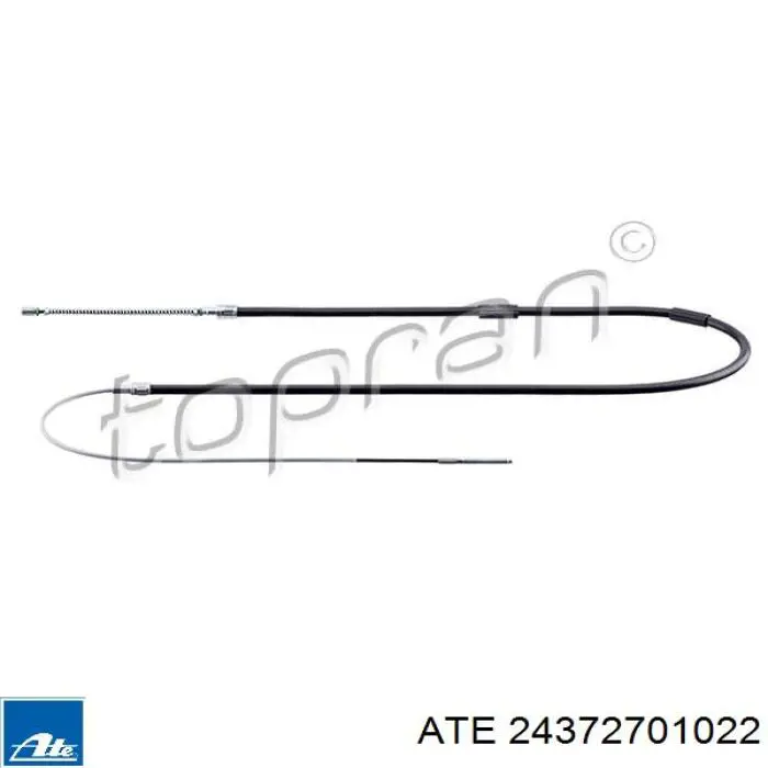 24.3727-0102.2 ATE cable de freno de mano trasero derecho/izquierdo