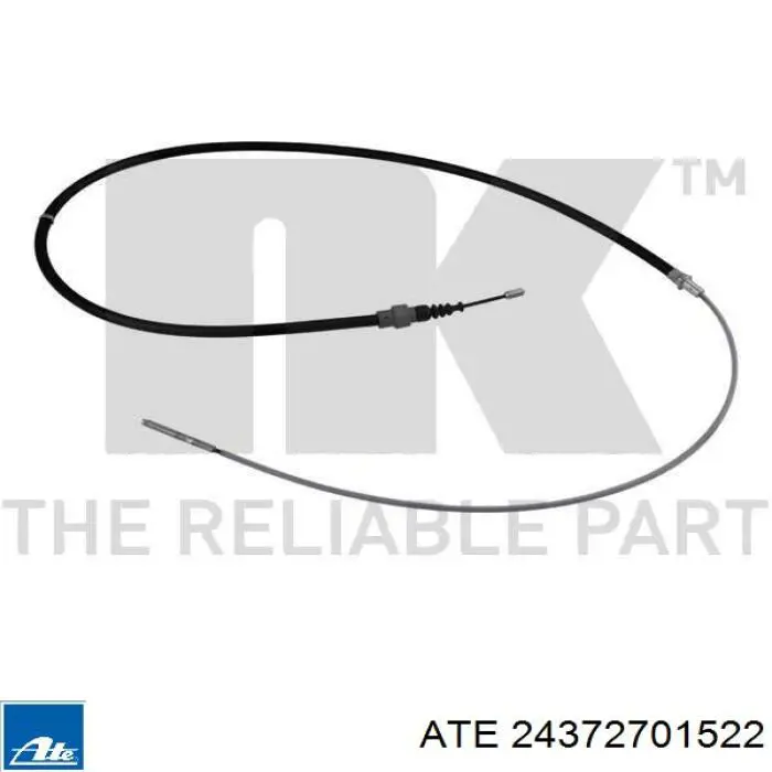 24372701522 ATE cable de freno de mano trasero derecho/izquierdo