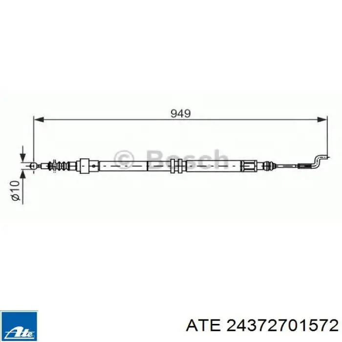 Cable de freno de mano trasero derecho/izquierdo VAG 7D0609701 precio, desde 13,26 EUR