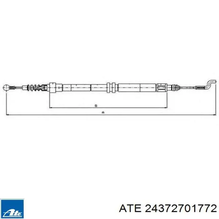 Cable de freno de mano trasero derecho/izquierdo ATE 24372701772 precio, desde 16,49 EUR