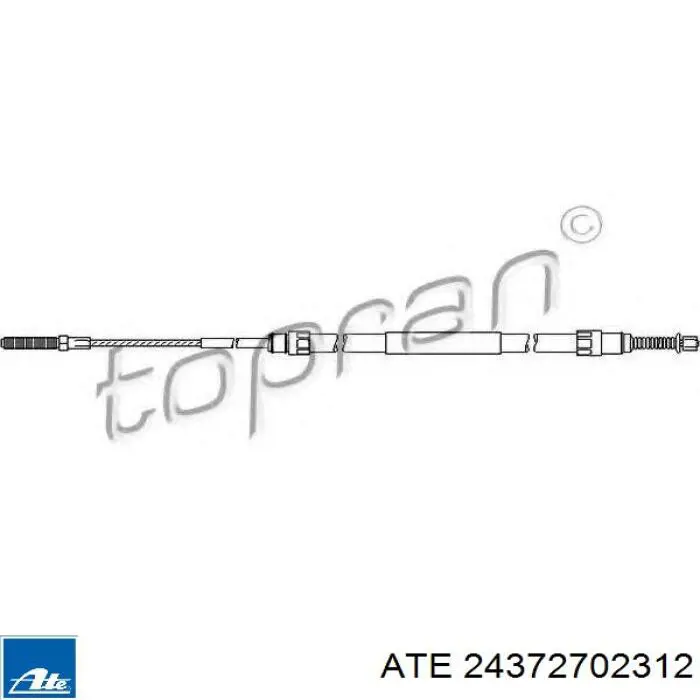 24.3727-0231.2 ATE cable de freno de mano trasero derecho/izquierdo