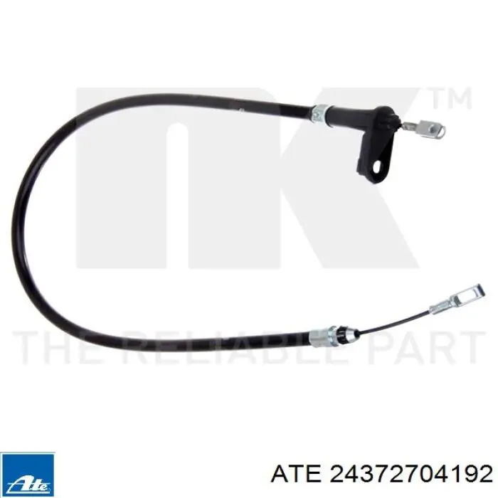 24.3727-0419.2 ATE cable de freno de mano trasero derecho