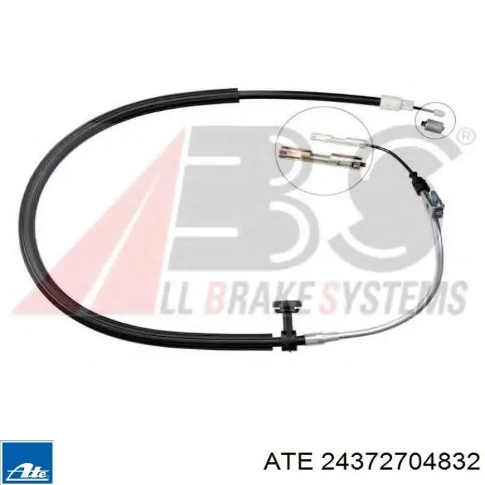 24.3727-0483.2 ATE cable de freno de mano intermedio