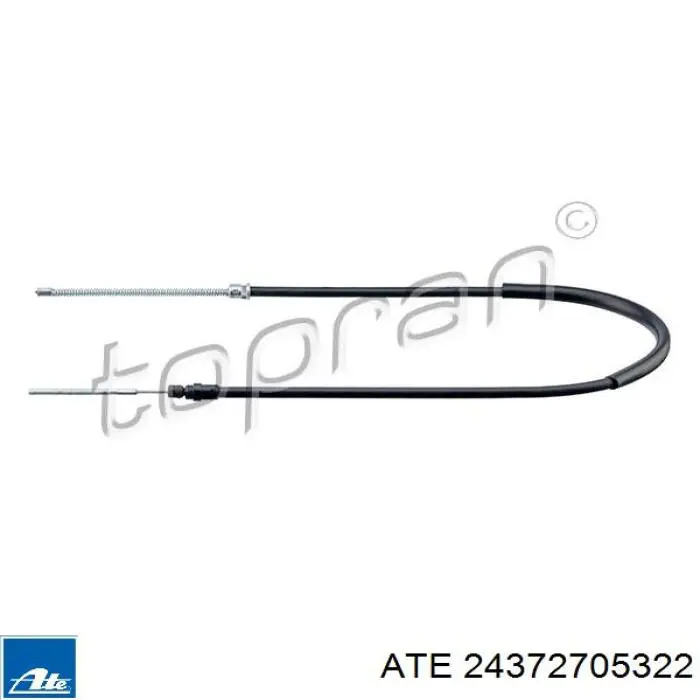 24.3727-0532.2 ATE cable de freno de mano trasero izquierdo