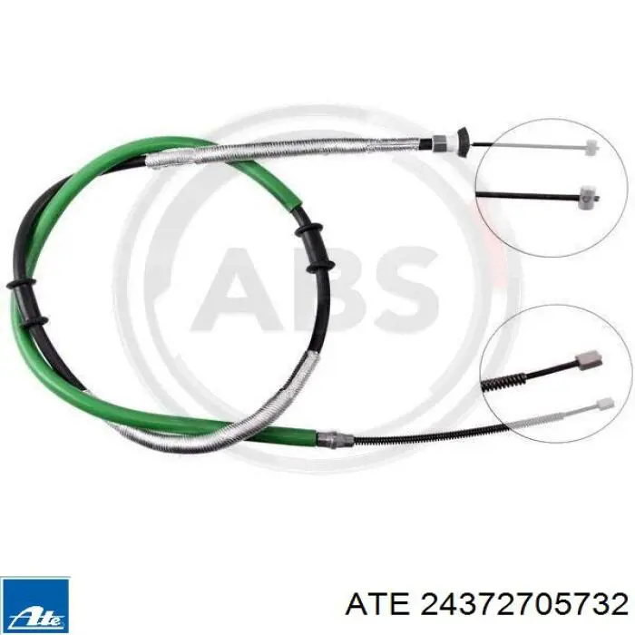 24.3727-0573.2 ATE cable de freno de mano trasero derecho