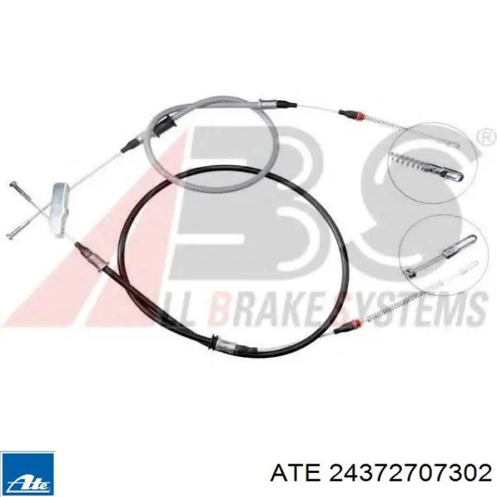 24372707302 ATE cable de freno de mano trasero derecho/izquierdo