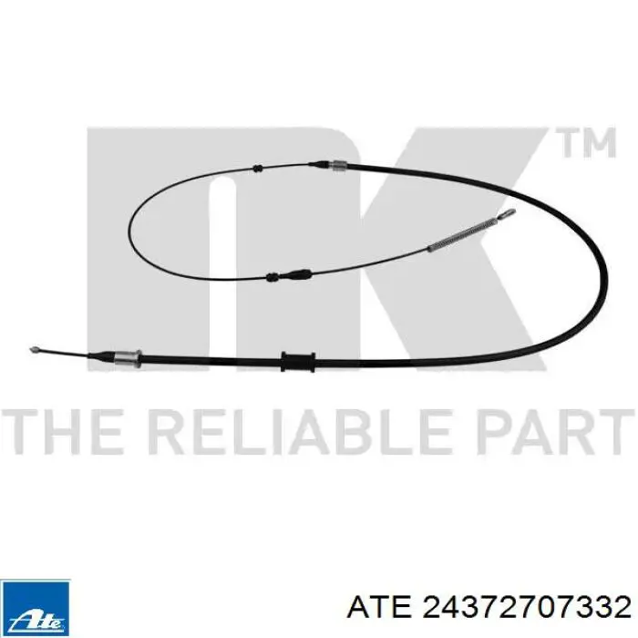 24.3727-0733.2 ATE cable de freno de mano trasero derecho