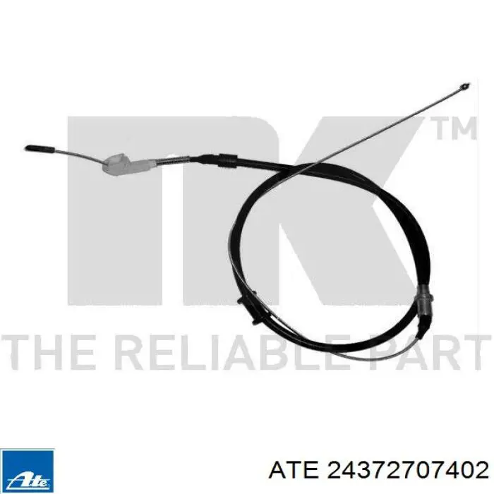 24.3727-0740.2 ATE cable de freno de mano trasero derecho