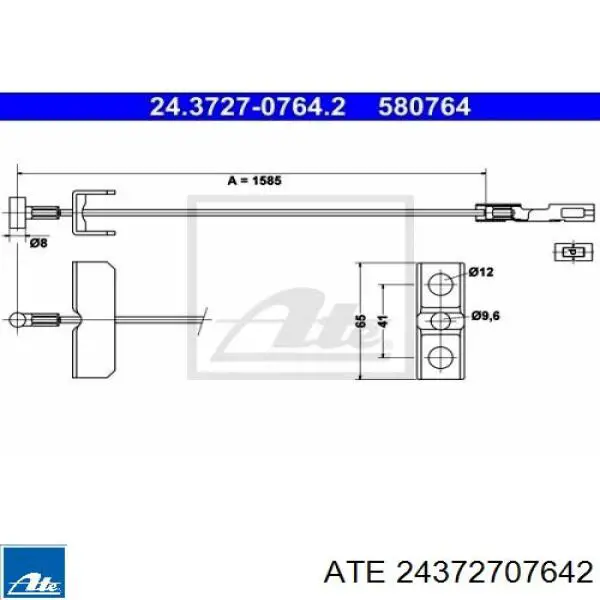 Cable intermedio de freno de mano SPJ 907983 precio, desde 9,94 EUR