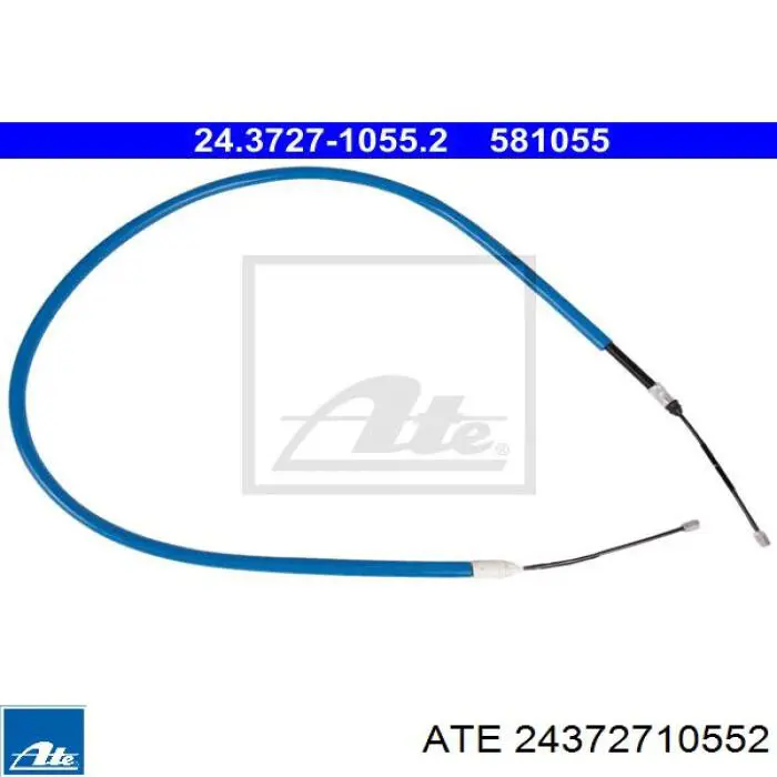 24.3727-1055.2 ATE cable de freno de mano trasero derecho