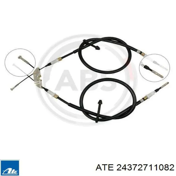 24.3727-1108.2 ATE cable de freno de mano trasero derecho/izquierdo