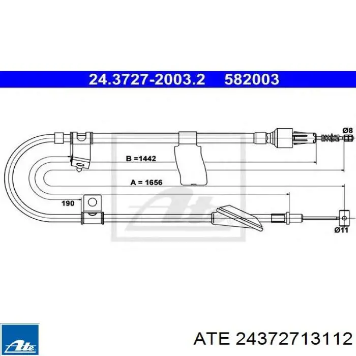 Comprar 911267 SPJ Cable de freno de mano trasero derecho/izquierdo