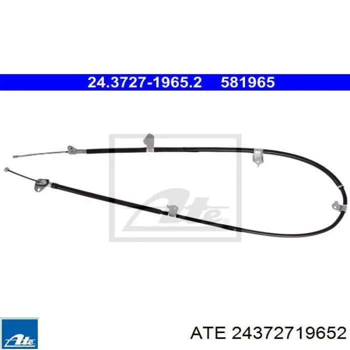 24.3727-1965.2 ATE cable de freno de mano trasero derecho