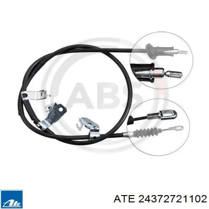 24.3727-2110.2 ATE cable de freno de mano trasero izquierdo