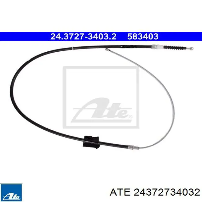 24.3727-3403.2 ATE cable de freno de mano trasero derecho/izquierdo