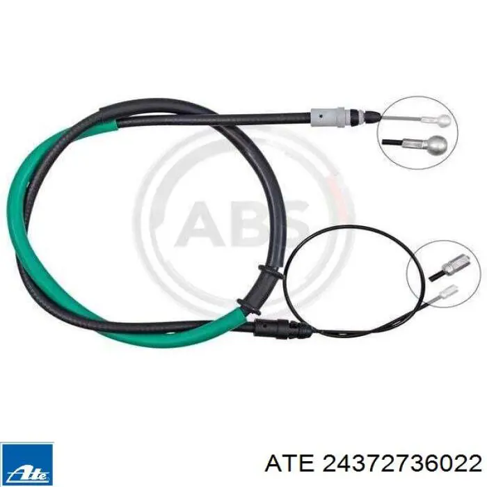 24.3727-3602.2 ATE cable de freno de mano trasero derecho/izquierdo