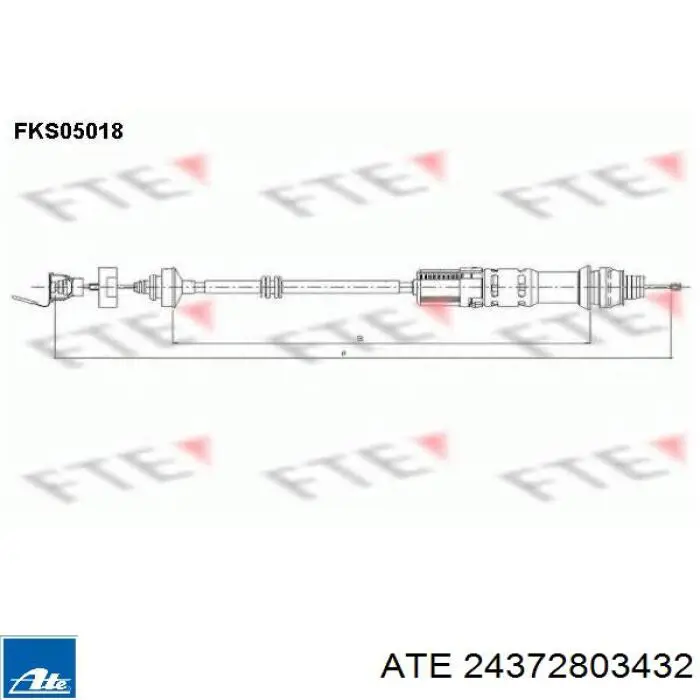 Cable de embrague 9833804980 Peugeot/Citroen