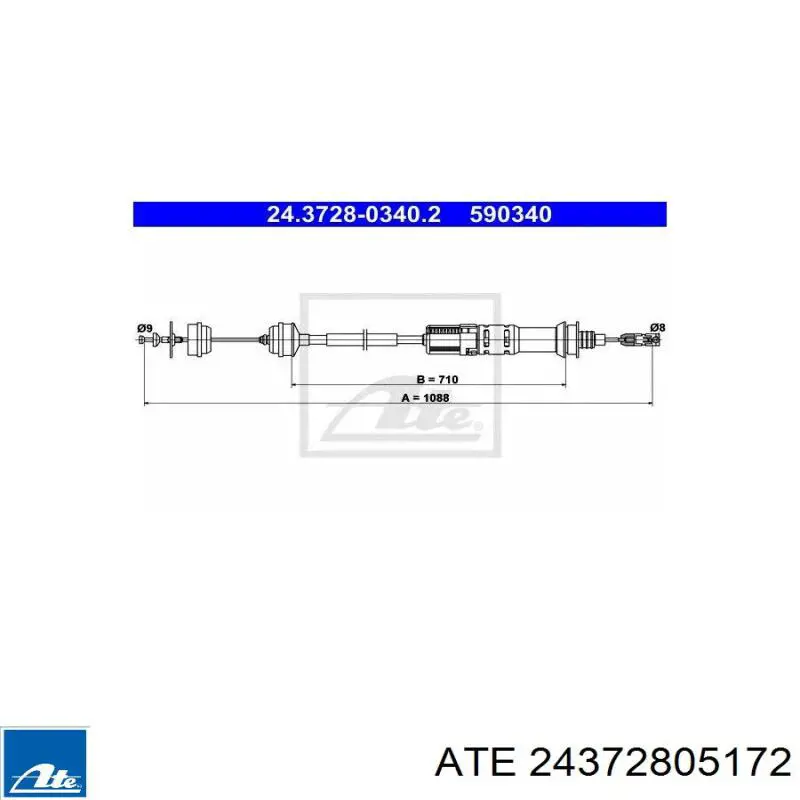 207004 Beca Cables Cable de accionamiento del embrague