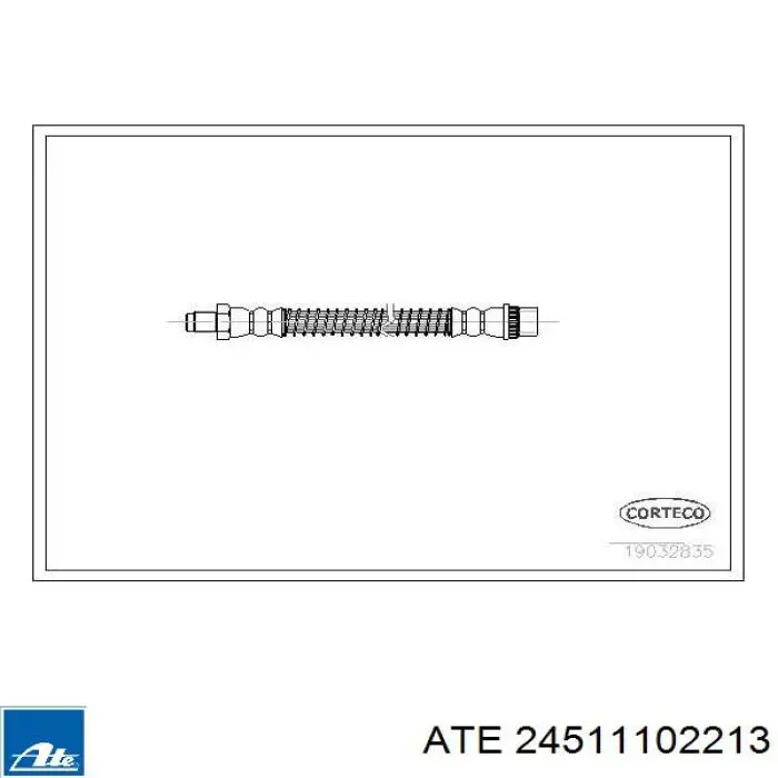 24.5111-0221.3 ATE tubo flexible de frenos trasero