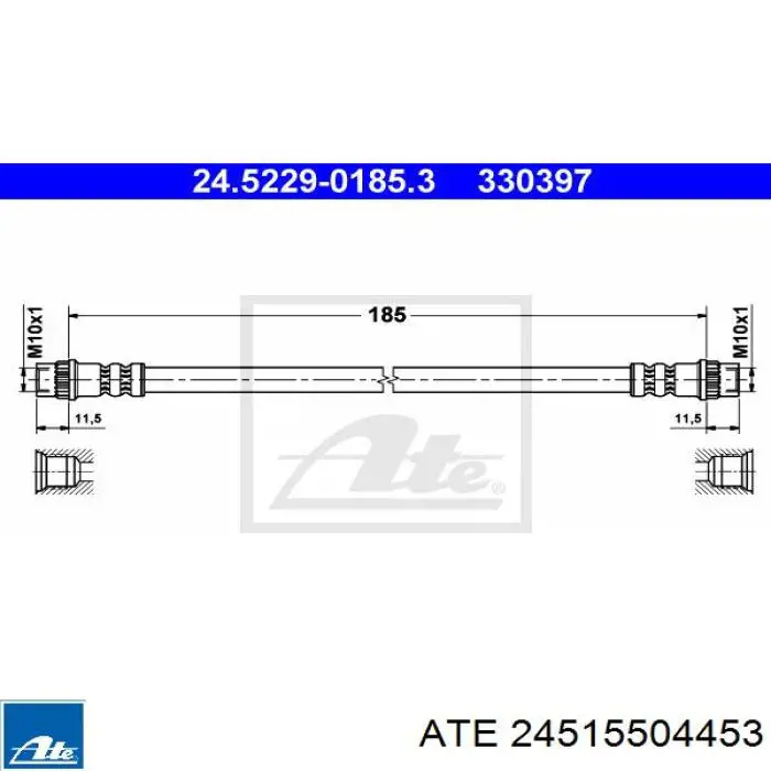 Comprar 8200552980 Renault (RVI) Latiguillos de freno delantero