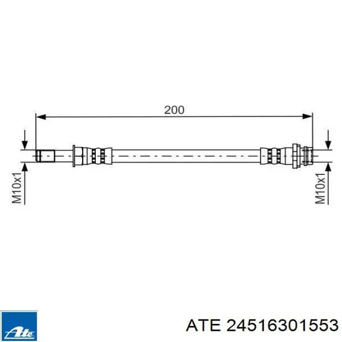 Latiguillos de freno delantero 9240882 FTE