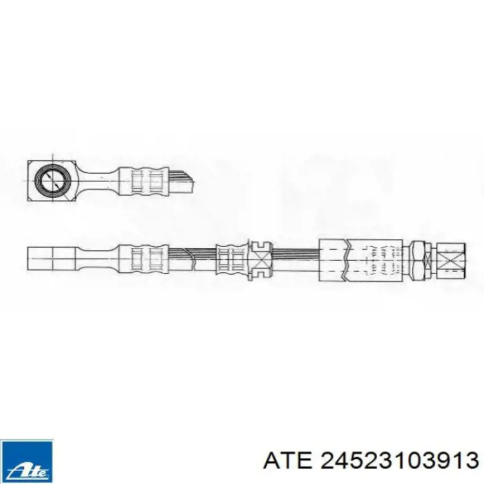Tubo flexible de frenos delantero ATE 24523103913